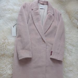 Babaton Aritzia Blush Pink Wool Stedman Coat